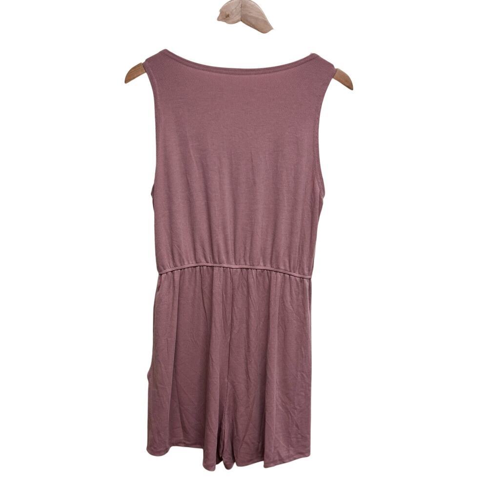 Cupshe Ribbed Knit Romper XL Pink Knot Strap Sleeveless Casual - Picture 4 of 9